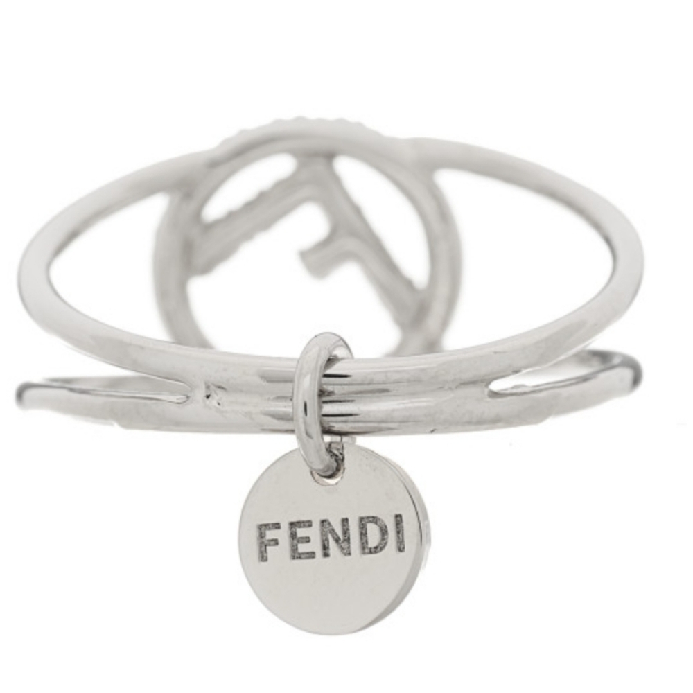 Fendi Metal Crystal F is Fendi Ring Silvertone - Picture 3 of 4